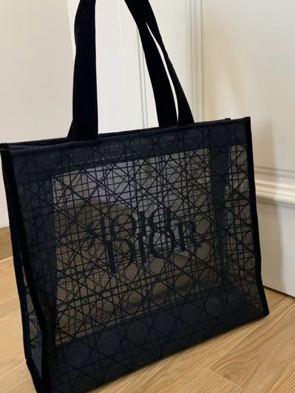 Dior Black Logo Canvas Tote - Picture 2 of 6